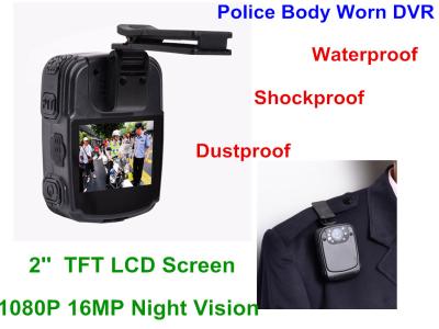 Cina registratore della videocamera del corpo della polizia 1080P costruito nella carta di 32G e di IR TF in vendita