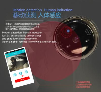 China 720P H.264 Wifi Doorbell With Motion Sensor , Detect Alarm Automatic Take Photos Cloud Storage for sale