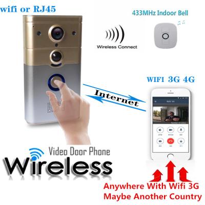 China HD 720p WiFi Wireless Video Visual Doorbell Night Vision Motion Detection And Theft Alarm for sale