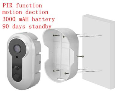 Κίνα 1.3 τηλεοπτικά Doorbell εκατομμύριο εικονοκυττάρων PIR ασύρματα κάμερα ασφαλείας Doorbell κινήσεων WIFI προς πώληση