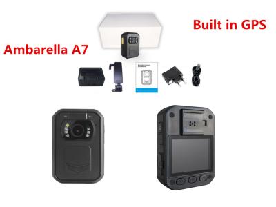 China 5MP CMOS Sensor Ambarella A7 Body Camera GPS 1080P IP65 Police Body Wearable Camera for sale