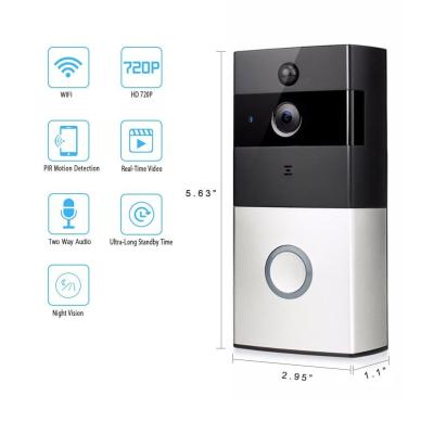 China Smart IR Wireless Video Door Phone 8-10 Month's Battery Life IR 720P WiFi Video Doorbell for sale