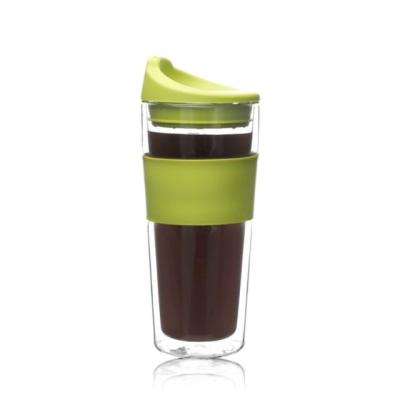 중국 High Borosilicate Handle Heat Resistant Mug Food Grade Hot Beverage Double Wall Glass Cup 판매용