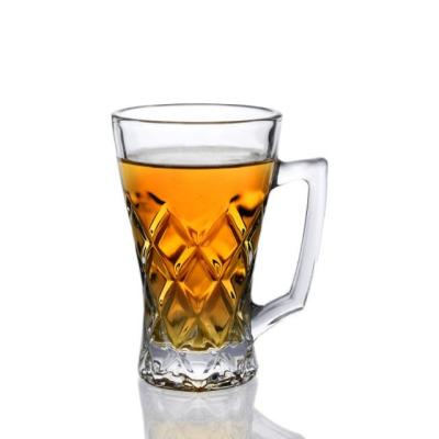 China 220ml Classic Pattern Clear Transparent Coffee Mug Tea Glass zu verkaufen