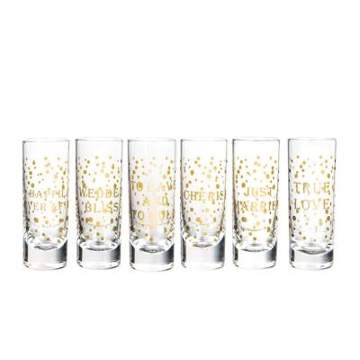 중국 Wholesale Factory Price Transparent Glass Gift Beverage Wine Glass With Decoration 판매용