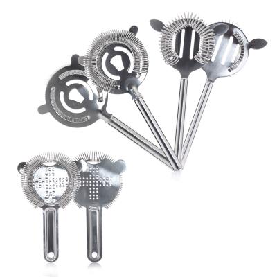 China Factory Custom Cocktail wine filter professional metal stainless steel strainer hot sale drink mesh strainer Te koop