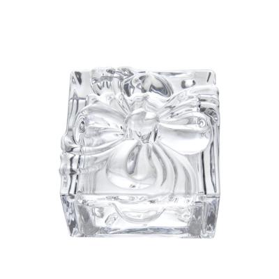 Chine High-grade Clear Glass crystal glass jewelry case boxes for ring and earring à vendre