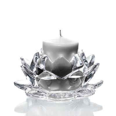 China Flowers Candle Holder Lead Free Crystal Glass Clear Creative Party Celebration  Decoration zu verkaufen