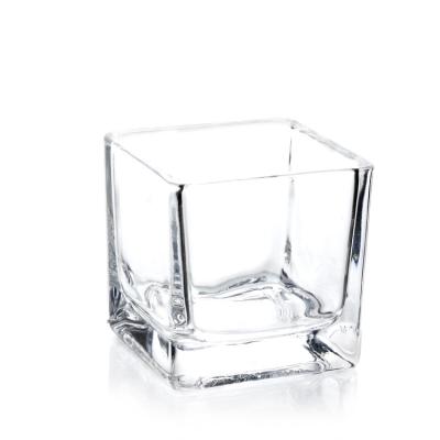 China Hot sales customized clear crystal glass Candle Holder Te koop