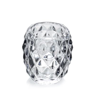 China Clear Rhombus Candle Holder Tealight Set for party wedding decoration Te koop