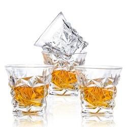 Chine 185ml élégant Crystal Whiskey Glass Set, lourd en verre de whiskey de Luxu pesé à vendre