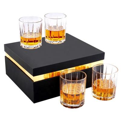 China 350ml Customized Whiskey Decanter Set Bourbon Glass Gift Set Luxurios For Friends for sale