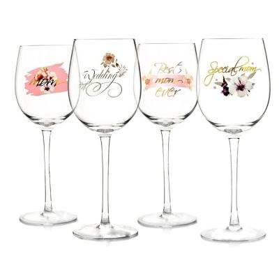 China Hand Blow Crystal Goblet Wine Glasses , 500ml Wine Glasses For Festival for sale