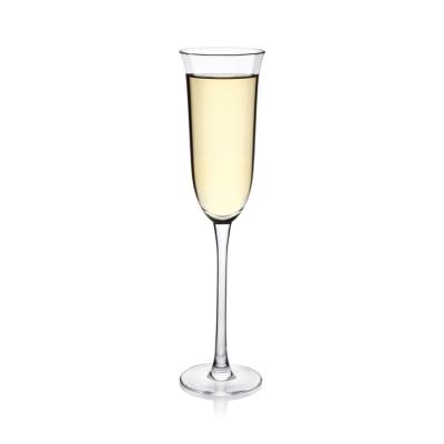 China 160ML hand Geblazen Transparant Crystal Champagne Flutes Te koop