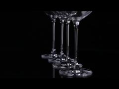 High End Wine Drinking Glasses , 14 Oz Glass Machined Made Transparent