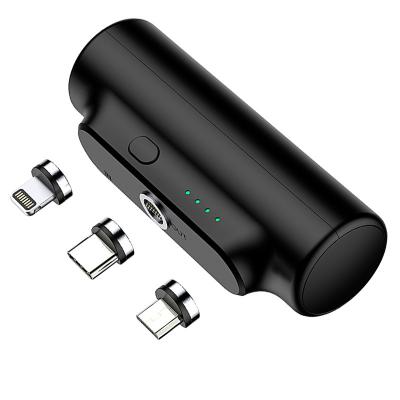 China Wholesale Gift 3000mAh Mini Magnetic Pocket Power Bank Capsule Charging Portable Wireless Power Bank for sale