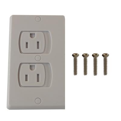 China Easy Installation America Electrical Outlet Plate Tamper Resistant Electrical Wall Outlet Standard Shatterproof Polycarbonate Thermoplastic for sale