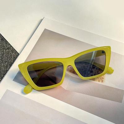 China New Product High Quality Cat Eye Multicolor Plastic Frame Sunglasses Women Shape Color Sunglasses for sale