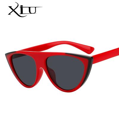 China 2018 fashion sunglasses wholesale custom brand your own logo cateye promotion plastic sunglasses retro for sale