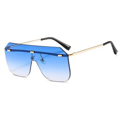 China Fashion sunglasses shape oversized unique unisex all-match women UV protection one-piece sunglasses wholsale for sale