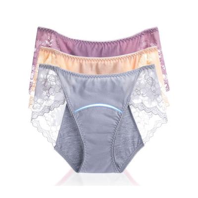 China 5050 Breathable Breathable Cotton Period Absorbent Panties Lace Up Washable Period Underwear Women Menstrual Underwear for sale