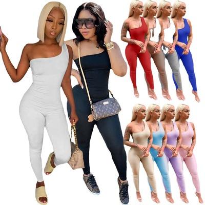 China 270 New QUICK DRY Bodycon Ladies Rompers One Piece Jumpsuit Women QUICK DRY One Shoulder Women Summer Sexy Sleeveless Overalls for sale