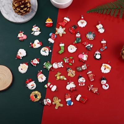 China China New Arrival Kawaii Resin Charms Cabochons Flatback Craft Christmas Snowman Flat-back Series For DIY Decoration for sale