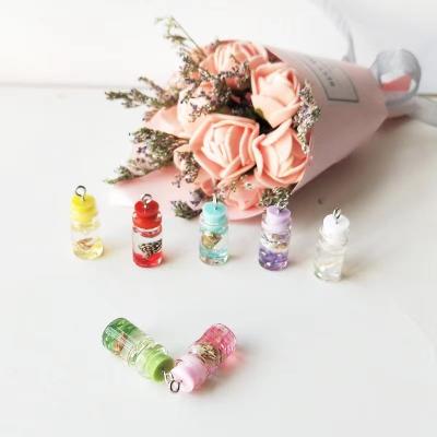 China EVERYWHERE colorful drift bottle resin charms flat-back charm diy decoration parts for sale