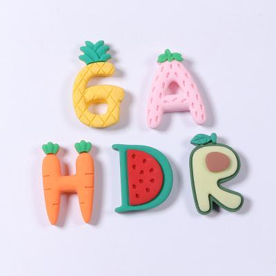 China Wholesale DIY China Fashion Letter Flat Back Resin Cabochon Charms Accessories For Fridge for sale