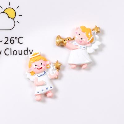 China China Hot Selling Kawaii Charm Lovely Angel Resin Accessories Resin Ornaments For DIY Mud Craft Toys for sale