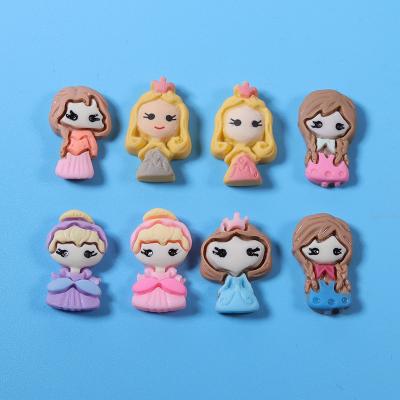 China China Kawaii Princess Series Resin Flatback Cabochon Mud Charms For Diy Kids Jewelry Accessory for sale