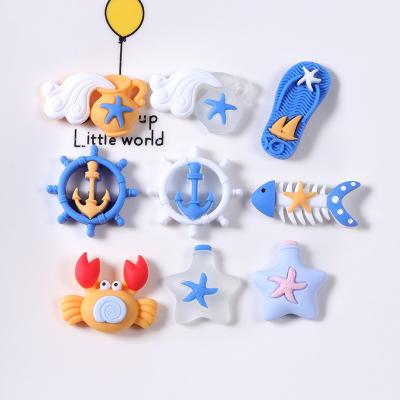 China Worldwide Flatback Charms Ocean Series Resin Accessories Wishing Bottle Micro Scenery Doll Room Ornaments Resin Cute Kawaii Charms for sale