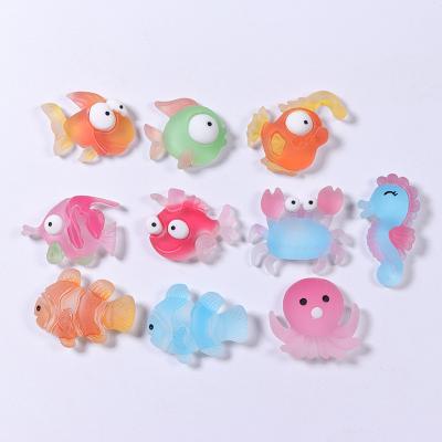 China China supply simulation beautiful fish crab octopus crab seahorse modern kawaii diy resin charms accessories for sale