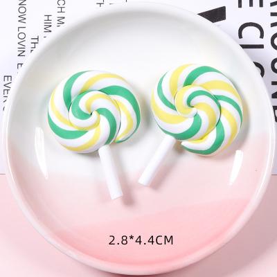 China China Popular Mud Charms Soft Round Ball Clear Lollipop Candy Dollhouse Craft Supplies For DIY Earing Pendant Accessories for sale