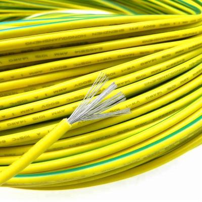 China UL1007 UL1015 14awg green and yellow power cable connection the wire for sale