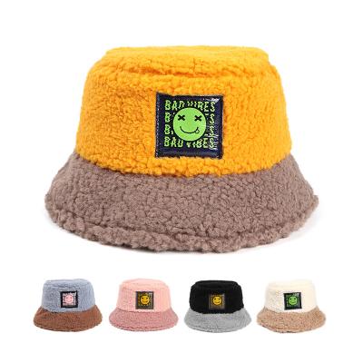 China Picture Design Wholesale Adult Winter Cotton Luxury Fashion Suede High Quality Reversible Bucket Hat for sale