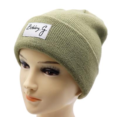 China COMMON Wholesale Custom Logo Embroidered High Quality Winter Knit Wool Beanie Hats for sale