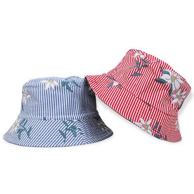 China Summer Character Outdoor Wide Brim Sun Visor Hat Wholesale Custom Printed Reversible Bucket Hats for sale