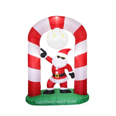 China Carnival 2.4M Christmas Inflatable Christmas Arch Yard Inflatables Inflatable Yard Art Decoration Inflatable Christmas Party Halloween Decorations for sale