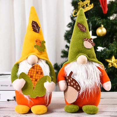 China Festival Stuff Autumn Gnomes Plush Thanksgiving Decorations, Handmade Standing Scandinavian Autumn Gnome Tomte Swedish Gnome Nisse Plush Doll for sale