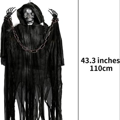 China Festival Stuff Halloween Grim Reapers Hanging Skeleton Halloween Flying Ghost For Haunted House Prop Decor Halloween for sale