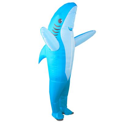 China Wholesale Shark Costume Explosion Party Game Cosplay Fancy Halloween Costume Inflatable Jumpsuit Fat for sale