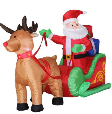 China Customized Polyester Polyester Christmas Ornaments To Form Inflatable Santa Claus Christmas Decoration for sale