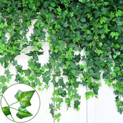 China Real Touch 98FT 12 Strands Ivy Garland Artificial Plants Changing Barrier Greenery Stems of Ivy Vines Fake Ivy Leaves for sale