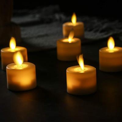 China Realistic Flickering Candlelight Battery Operated Romantic Bright LED Bulb Tea Light Flameless Light For Celebration Seasonal And Festival Fake Candle for sale