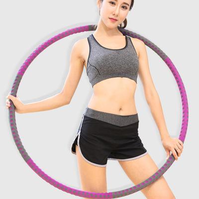 China Body Slimming Wholesale Hoola Circle For Adults Weight Loss 6 Section Hoola Circle Soft Foam Pads Weighted Hoola Circle for sale