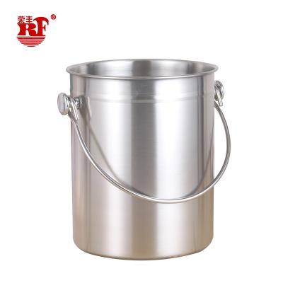 China Sustainable Customized Eco - Friendly Barware Set Champagne Stainless Steel Ice Bucket With Handle for sale