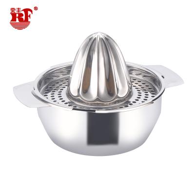 China Sustainable Manual Press Stainless Steel Fruit Juicer Bowl Kitchen Tools for sale