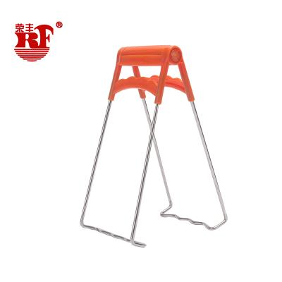 China Stainless Steel Metal Dish Clamp Foldable Tray Clamp and Dish Bowl Clip Viable Anti-Scalding Tableware Pusher for Kitchen for sale