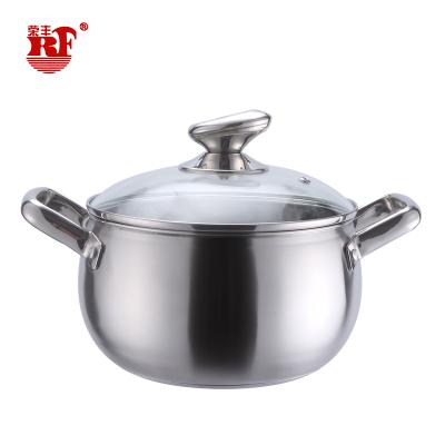 China Sustainable Stock Stainless Steel Soup Pot Double Bottom Pot for sale